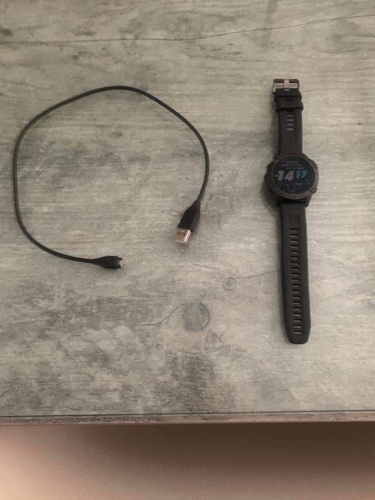 Garmin fenix 6 pro, Sieraden, Tassen en Uiterlijk, Sporthorloges, GARMIN, Hoogte, Zwart, Ophalen of Verzenden