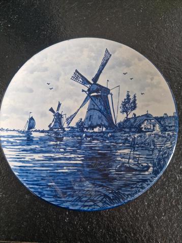 Delfts Blauw Wandbord Holland Windmolen Handgeschilderd beschikbaar voor biedingen