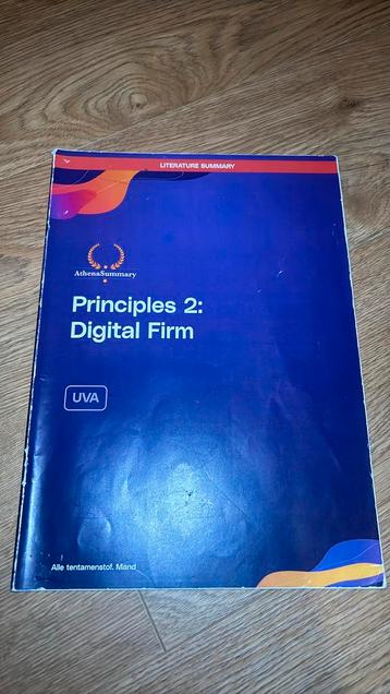 Principles 2 : digital firm samenvatting athena beschikbaar voor biedingen
