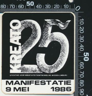 Sticker: Kreato Manifestatie 1986 beschikbaar voor biedingen