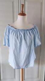 H&M blauwe off-shoulder top maat 44 Katoen, Blauw, Maat 42/44 (L), Ophalen of Verzenden, Zo goed als nieuw
