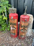 Vintage saval brandblusser 2x, Ophalen of Verzenden, Gebruikt, Brandblusser