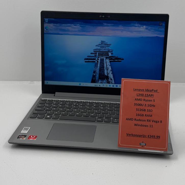 Lenovo ideapad L340-15API Laptop |  AMD Ryzen 5 3500U 512GB, Computers en Software, Windows Laptops, Zo goed als nieuw, 15 inch