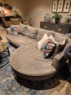 Velours bank met loungegedeelte, Ophalen, 250 tot 300 cm, Gebruikt, Vierpersoons of meer