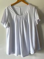 Wit shirt met geplooide voorkant maat 48/50, Wit, Maat 46/48 (XL) of groter, Ophalen of Verzenden, Zo goed als nieuw