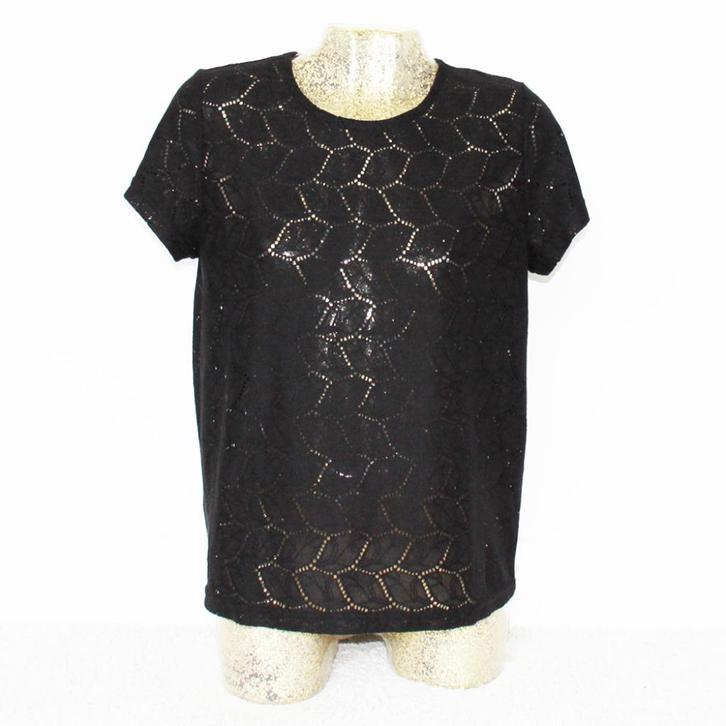 Jacqueline De Yong Shirtje 511 (L) - 511 € 20,-, Kleding | Dames, T-shirts, Zo goed als nieuw, Maat 42/44 (L), Zwart, Korte mouw