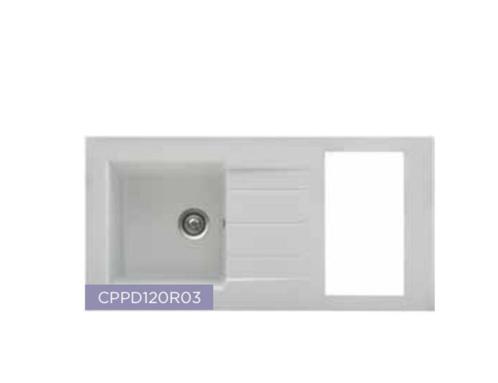 Werkblad Fybertec wit met uitsparing 120 cm bij 60 cm, Huis en Inrichting, Keuken | Keukenelementen, Nieuw, Minder dan 100 cm