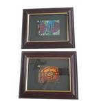 Friedensreich Hundertwasser ingelijste kunst set 2 st  0605, Antiek en Kunst, Ophalen of Verzenden