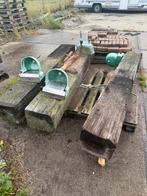 Waterbak op houten biels, Weidegang, 4 paarden of pony's of meer