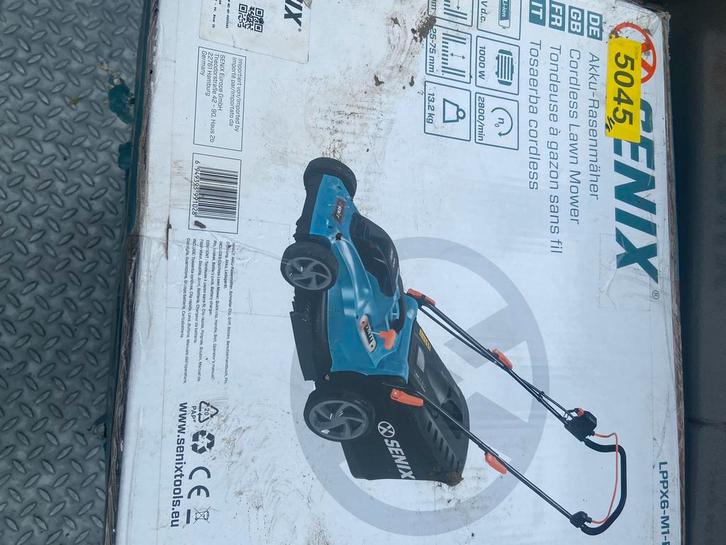 Senix Accu Grasmaaier Body - Zonder Accu/Lader, Tuin en Terras, Grasmaaiers, Gebruikt, Accu-grasmaaier, 40 t/m 49 cm, Cirkelmaaier