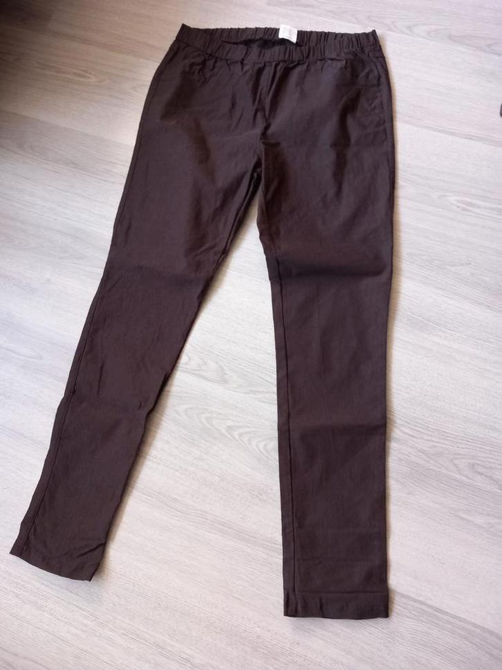 BRUINE DAMES STRETCHBROEK MAAT 46/48 MS MODE, Kleding | Dames, Broeken en Pantalons, Zo goed als nieuw, Maat 46/48 (XL) of groter