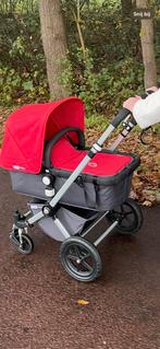 Bugaboo kinderwagen rood/grijs veel extra’s, Kinderen en Baby's, Kinderwagens en Combinaties, Ophalen, Zo goed als nieuw, Combiwagen
