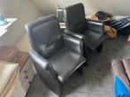 Leren eetkamer stoelen, Huis en Inrichting, Fauteuils, Ophalen, Gebruikt, Minder dan 75 cm, Leer