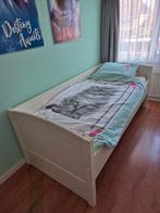 Wit bed voor meiden 90x200, Kinderen en Baby's, Kinderkamer | Bedden, Ophalen, 85 tot 100 cm, Gebruikt, Lattenbodem