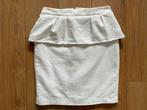 Mango leuke witte rok met peplum draagmaat 40 (42 in label), Maat 38/40 (M), Wit, Ophalen of Verzenden, Gedragen
