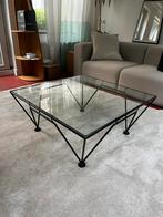 Glazen salontafel vintage design, Huis en Inrichting, Tafels | Salontafels, Ophalen, 100 tot 150 cm, 50 tot 100 cm, Zo goed als nieuw