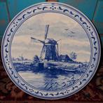 Delfts Blauw Bord met Molen, Antiek en Kunst, Ophalen of Verzenden