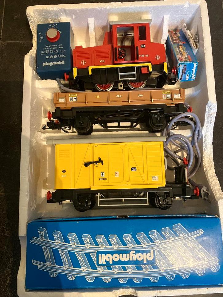 Playmobil trein, G-spoor, LGB compatibel met station, Hobby en Vrije tijd, Modeltreinen | Overige schalen, Gebruikt, Treinset