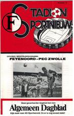 Programma Feyenoord - PEC Zwolle 29 november 1981, Verzamelen, Sportartikelen en Voetbal, Ophalen of Verzenden, Gebruikt, Feyenoord
