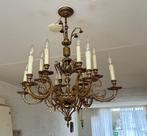 Messing kroonluchter, Huis en Inrichting, Lampen | Kroonluchters, Ophalen, Gebruikt, Metaal, Rococo