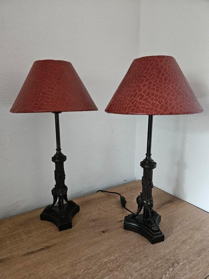 Orginele imperio tafellampen - set van 2 - bakeliet, Huis en Inrichting, Lampen | Vloerlampen, Zo goed als nieuw, Minder dan 100 cm
