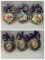 Kerstballen vintage,  handgemaakt, Ophalen of Verzenden