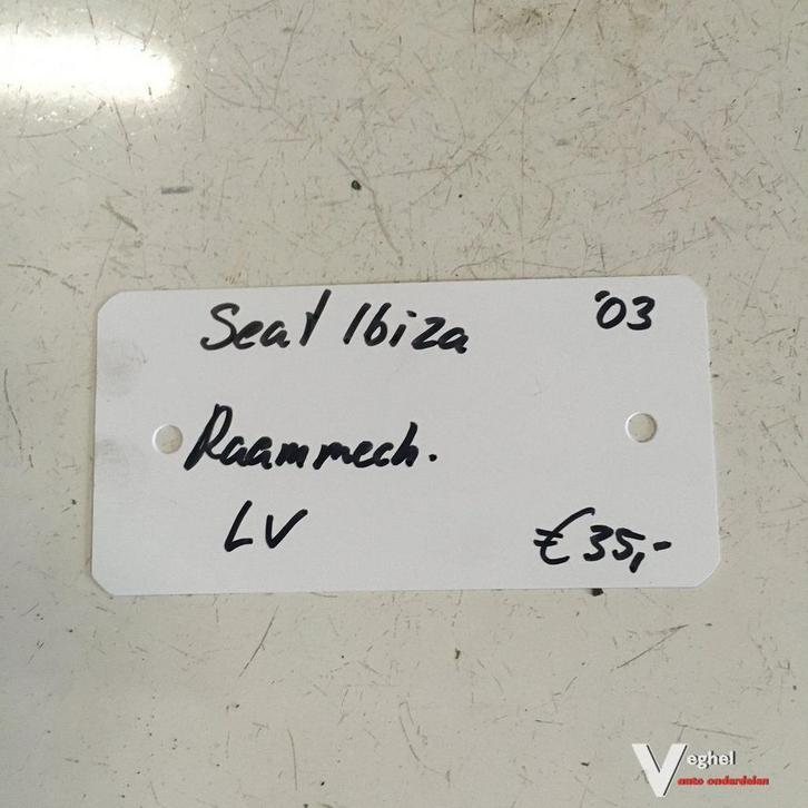 Seat Ibiza 1.4 2003 Raammechanisme  Linksvoor of Rechtsvoor, Auto-onderdelen, Ruiten en Toebehoren, Gebruikt, Ophalen of Verzenden