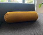 Mosterdgeel rolkussen - diervrij & rookvrij huis, Ophalen, Zo goed als nieuw, Geel, Cilindervormig