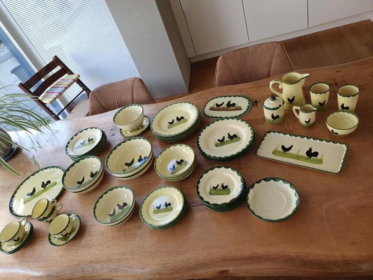Servies Kip en Haan Zeller Keramiek, Antiek en Kunst, Antiek | Servies compleet, Ophalen
