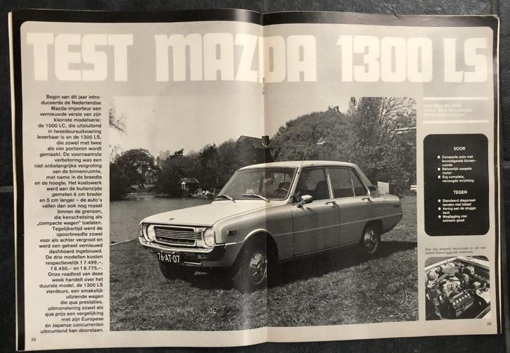 Mazda 1000 - 1200 - 1300 ( Familia ) testen in Autovisie ea, Boeken, Auto's | Folders en Tijdschriften, Gelezen, Mazda, Ophalen of Verzenden