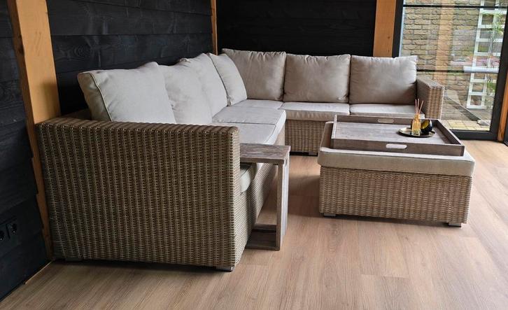 Intenso loungebank hoekbank zithoek 6 persoons nette staat, Tuin en Terras, Tuinsets en Loungesets, Zo goed als nieuw, Loungeset