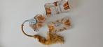 Vintage amberkleurig en transparant toiletsetje Phoenix, Antiek en Kunst, Antiek | Glas en Kristal, Ophalen