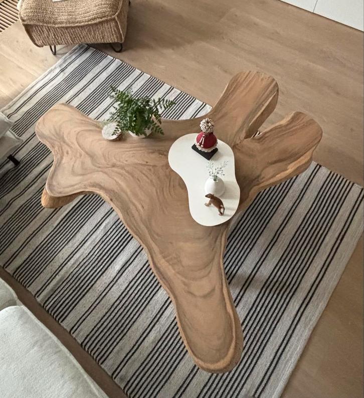 Boomstam Salontafel - Uniek Exemplaar!, Huis en Inrichting, Tafels | Salontafels, Zo goed als nieuw, Minder dan 50 cm, 100 tot 150 cm