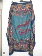 Sjaal sjaal blauw / rood / brons/ groen /wit vintage, Verzenden, Zo goed als nieuw, Maat 46/48 (XL) of groter, Sjaal