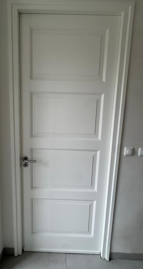 Binnendeur, massief hout, met facet, 232x88,5cm, Doe-het-zelf en Verbouw, Deuren en Horren, Zo goed als nieuw, Binnendeur, 215 cm of meer