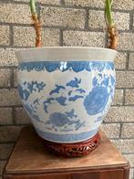 Grote Chinese Bloempot, Gebruikt, 40 cm of meer, Rond, Binnen