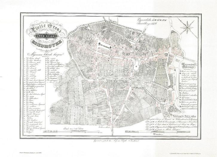 plattegrond Eindhoven 1860, facsimile uit 1990, Boeken, Atlassen en Landkaarten, Zo goed als nieuw, Landkaart, Nederland, 1800 tot 2000