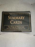 Anthony Robbins - Summary Cards - Time & Life Management, Boeken, Ophalen of Verzenden, Gelezen, Anthony Robbins