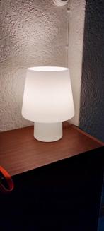 Mooie paddestoel lamp van dik wit glas, Vintage, Ophalen of Verzenden, Minder dan 50 cm, Glas