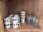 Boerenbont glazen en bekers, Huis en Inrichting, Keuken | Servies, Ophalen, Kop(pen) en/of Schotel(s), Boerenbont, Glas