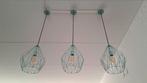Set van 3 mintgroene hanglampen voor boven eethoek., Huis en Inrichting, Ophalen of Verzenden, Zo goed als nieuw, Minder dan 50 cm