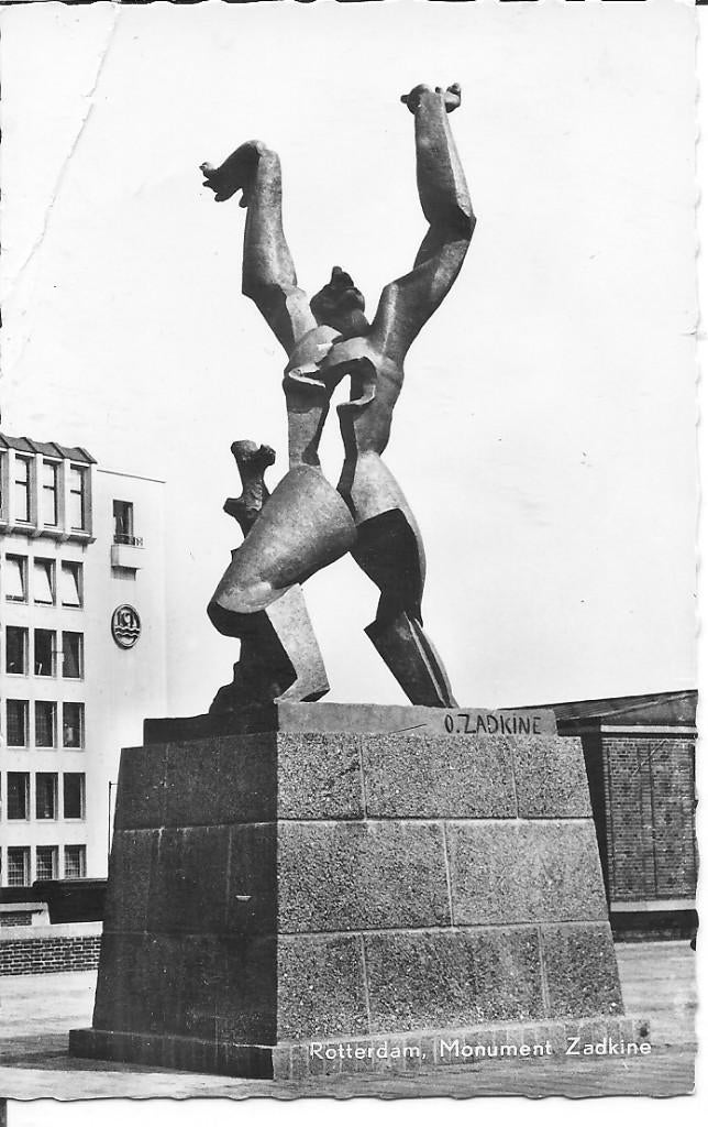 Rotterdam Monument Zadkine., Ophalen of Verzenden, 1960 tot 1980, Gelopen, Zuid-Holland