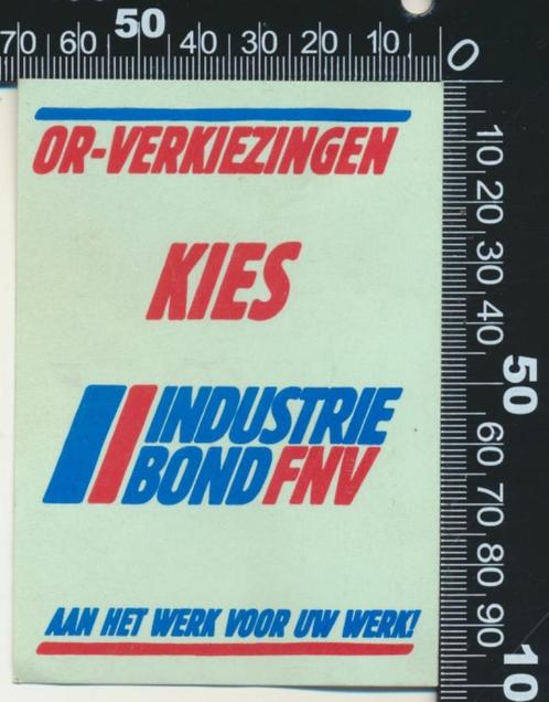 Sticker: FNV - OR Verkiezingen (2), Verzamelen, Stickers, Zo goed als nieuw, Bedrijf of Vereniging, Verzenden