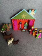 Kleurige kerststal stalletje hout mooie kleuren, Diversen, Kerst, Ophalen, Gebruikt