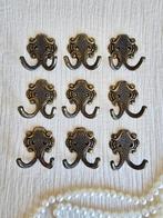 Set van 9 messing haken, Setprijs (9)€ 22,50, ., Ophalen of Verzenden, Zo goed als nieuw, .