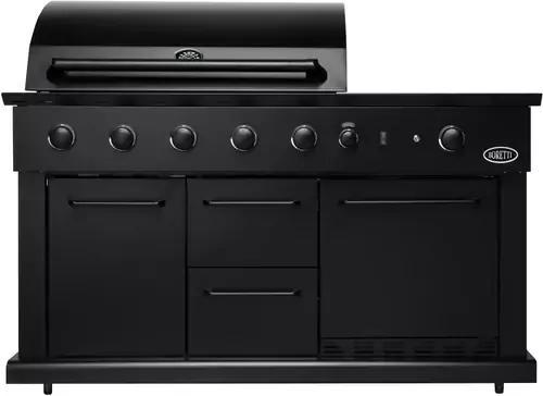 Nieuw! Boretti buitenkeuken met koelkast zwart incl.hoes, Tuin en Terras, Buitenkeukens, Nieuw, Gas, Vrijstaand, Ophalen