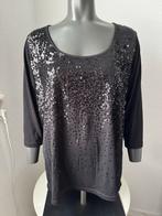 Zwart glitter shirt met 3/4 mouw maat 48, Kleding | Dames, Tops, Zwart, Maat 46/48 (XL) of groter, Ophalen of Verzenden, Zo goed als nieuw