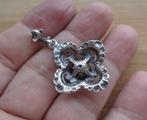 zilveren TEKA hanger met roos [327], Sieraden, Tassen en Uiterlijk, Verzenden, Zo goed als nieuw, Bloem of Plant, Zilver
