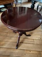 Tafeltje bijzet tafel vintage klassiek strak mahonie rond, Ophalen