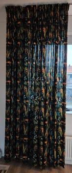 Gordijnen jungle print, Ophalen, Zo goed als nieuw, Zwart